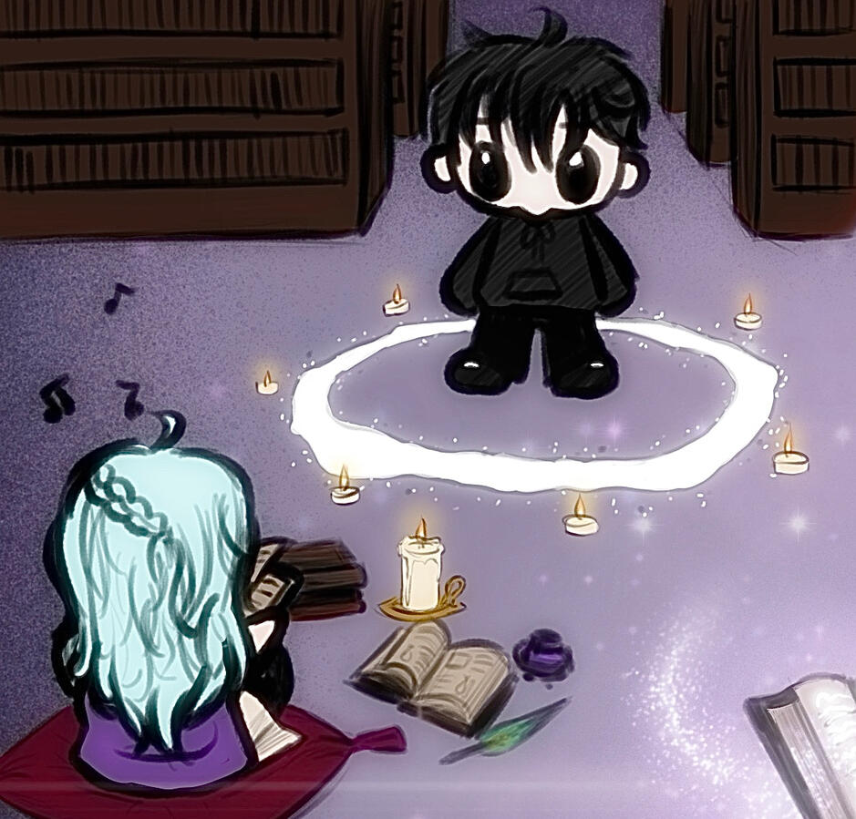 Guinea Pig - Like a little brother, Espen will constantly volunteer as the test subject to Elvira's magic studies